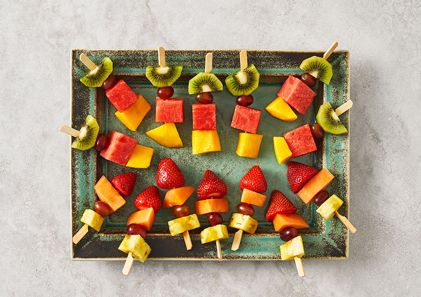 Fruit kebabs